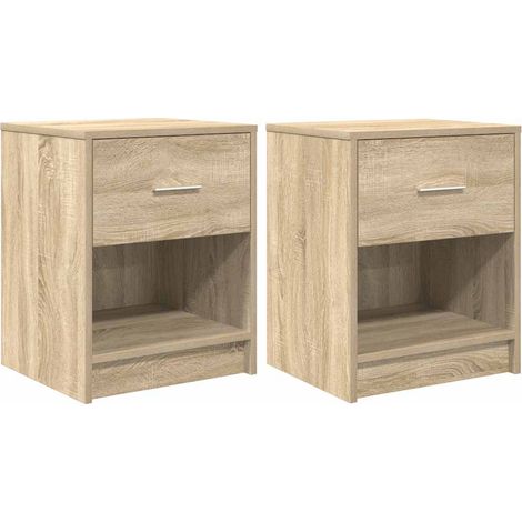 vidaXL Comodini 2 pz con Cassetto Rovere Sonoma 40x34x50 cm (1/5)