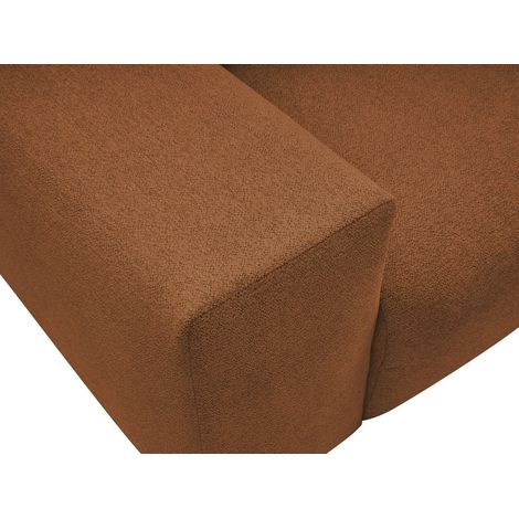 BOBOCHIC - Canapé d'angle convertible réversible coffre VOLTAIRE tissu chiné Orange (1/5)