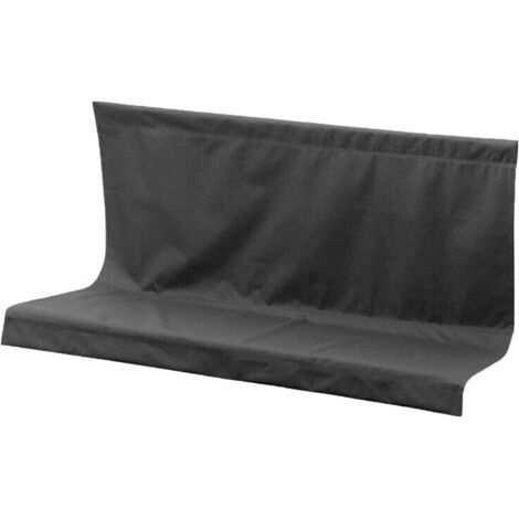 Remplacement de Balancoire étanche Couverture Chaise Banc Patio Extérieur (Noir,2 siège 115x96cm)