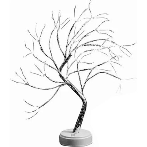 Lampe Arbre Féerique Bonsaï 108 LED, Alimentation USB/Batterie, Interrupteur Tactile, Éclairage Chaud Décoration Maison (1/5)
