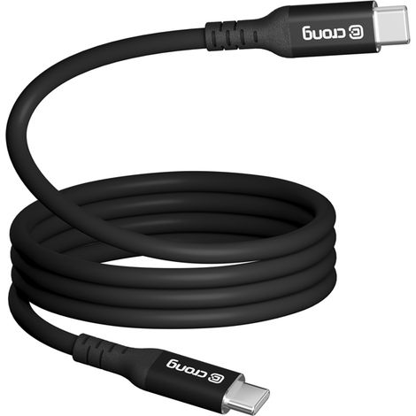 Crong Soft Link - 100W PD 5A USB-C zu USB-C Kabel 120cm (Schwarz) (1/5)