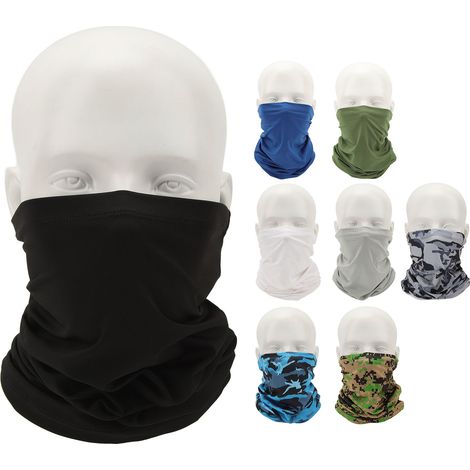 Ensemble de 8 pièces comprenant un cache-cou pour la protection solaire extérieure, un foulard magique multifonctionnel à séchage rapide et respirant, idéal pour le cyclisme et un masque de protection (1/5)