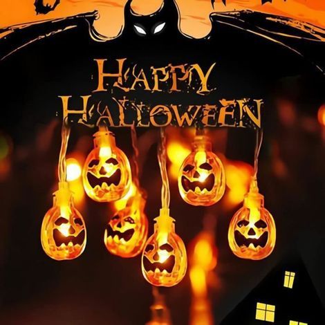 Guirlande Lumineuse - Citrouille - 20 LED - 3 M - Extérieure - Halloween - 1 Pièce (1/4)