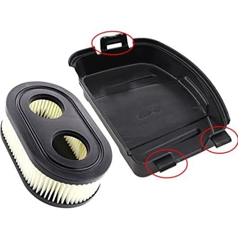 Air Filter Cover with Air Filter for Briggs & Stratton Lawn Mower 625E, 625EXi, 650EXi, 675IS Series Engines Replaces 594106, 798452 (1/5)