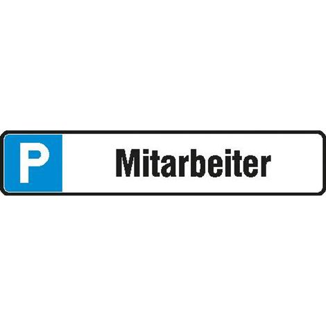 SafetyMarking Parkplatzschild Alu B520xH110 mm Mitarbeiter (1/2)
