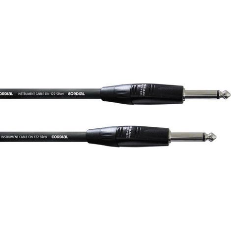 Cordon Cordial CII 6 PP Jack instruments [1x Jack mâle 6.35 mm - 1x Jack mâle 6.35 mm] 6.00 m noir (1/2)