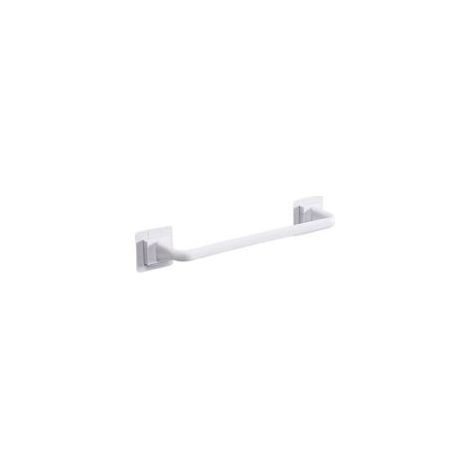 Porte-serviettes mural sans perçage pour cuisine et salle de bain, blanc, court – (1/5)