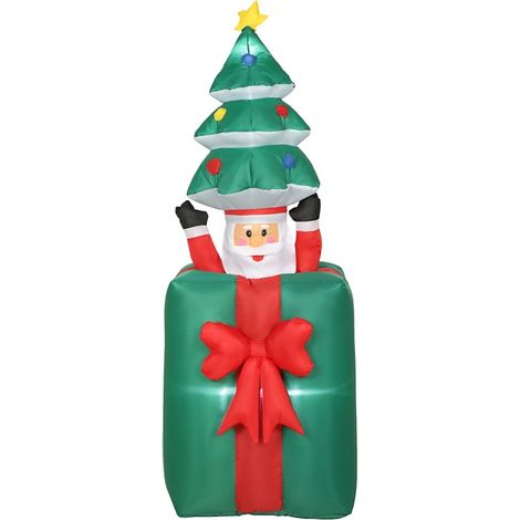 Aufblasbare LED-Weihnachtsdekoration aus Polyester für innen & außen 80x67x213 cm MODENUIT (1/4)