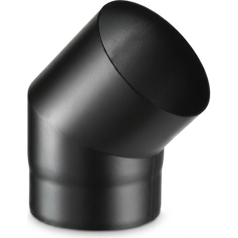MAKA Curva 45 Gradi Canna Fumaria Legna Nero Ø 150 mm (1/5)