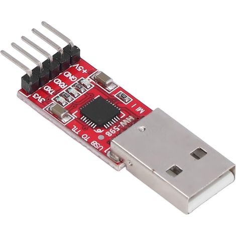 Module convertisseur série USB vers TTL, adaptateur STC Downloader, connecteur mâle avec fil de connexion (1/5)