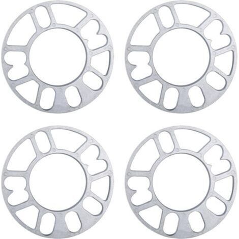 Lot de 4 entretoises de roue en alliage d'aluminium de 5 mm adaptateur universel pour montage de roue à 4 ou 5 goujons, entretoises de roue (taille : 5 mm)dengyank (1/5)