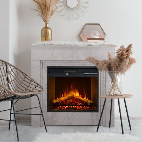 Elektrischer Kamin Volla, Heizfläche 30 m2, Leistung (kW) 0,9/1,8, Innen, 96x35x96h cm Weiß (1/5)