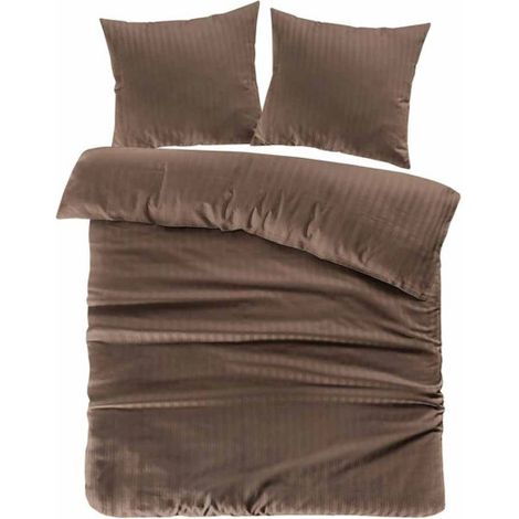 Parure de Lit 3 Pièces "Valerina" 240x220cm Marron