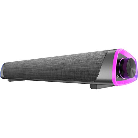 Type d'ensemble : Enceinte  Barre de son Bluetooth noire 2.1 canaux avec caisson de basses, système d'enceintes Bluetooth 5.0 pour