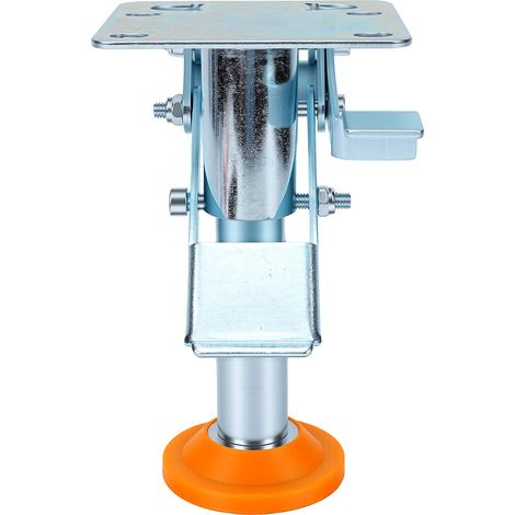 Verrou de sol hauteur réglable frein de chariot fer galvanisé roulement 100kg avec pad TPU pour roulettes 5in X-125-32-5 (1/5)