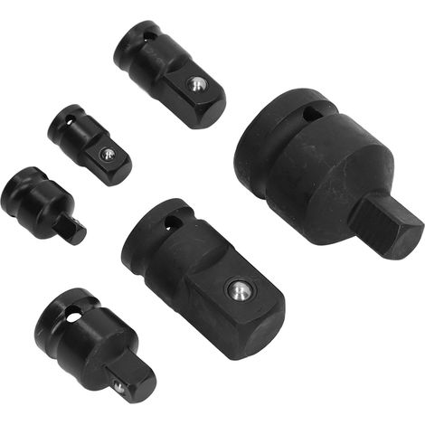 Jeu d'adaptateurs pour clés à douille en acier tangentiel chromé (1 3/4, 1/2, 3/8, 1/4 pouce) avec adaptateur pour clé à chocs pour travaux de bricolage (1/5)