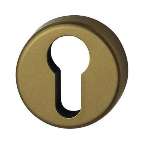 Coppia bocchetta bocchette anodizzata bronzo foro yale bronzata