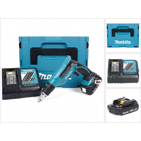 Makita DFS 451 Y1J-D 18 V Akku Schnellbauschrauber im MAKPAC inkl. BL 1815 N Akku + DC18RC Ladegerät