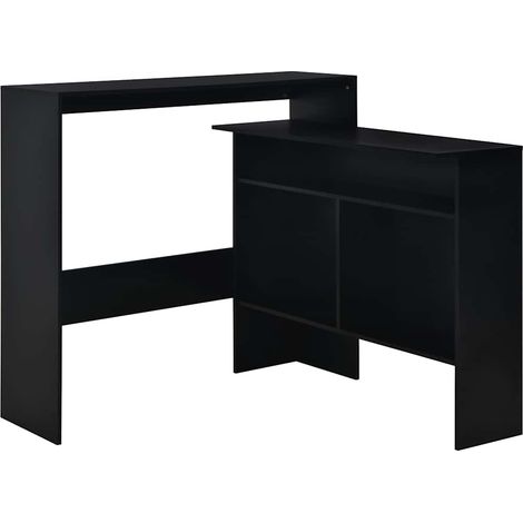 Maison Exclusive - Bartisch mit 2 Tischplatten Schwarz 130x40x120 (1/5)