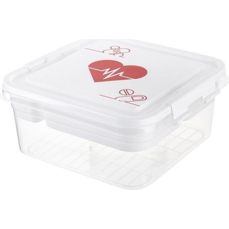 Pratico contenitore organizer per medicinali, dimensioni 25x26x11 cm. (1/4)