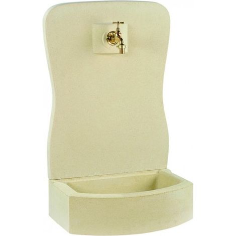 Fontaine murale en pierre naturelle – Design classique – Unique et durable – Pour jardins, patios et terrasses – Hairie Grandon (1/3)