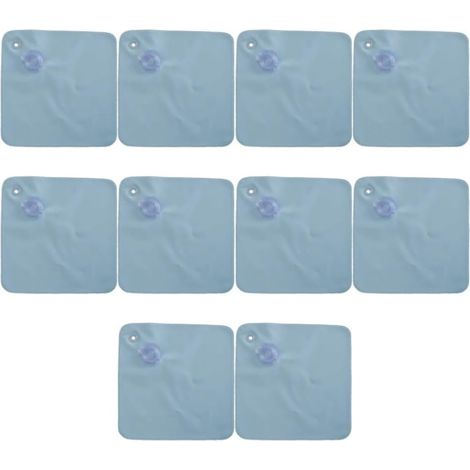 Lot de 10 poids de bâche de piscine en PVC avec crochets pour piscines hors sol – Ancrages résistants au vent pour sécuriser les couvertures d'hiver – Motif diamant bleu 28 x 28 cm (bleu clair) (1/5)
