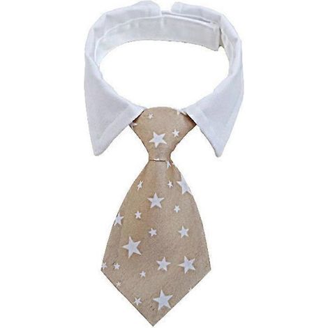 Kätzchenhalsband, formelles Katzen-Krawatten-Fliege, verstellbares tragbares Halsband für Hund und Katze, L-Khaki-Pentagramm