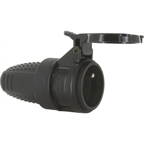 Scheda presa di corrente in gomma impermeabile IP44 2p+t 16 A - Femmina - Dhome