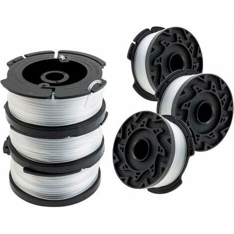 Fil Coupe pour Coupes-Bordures Compatible avec Black et Decker AF-100, Bobine de Rechange, 6 Bobines de Remplacement (1/5)