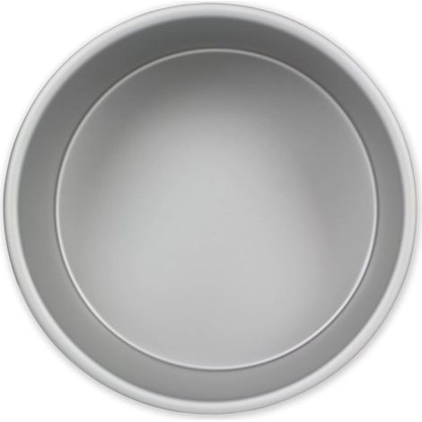 Kuchenform, runde Kuchenform aus eloxiertem Aluminium, 19,4 x 19,4 x 7,5 cm (7 x 3 Zoll), tief, silberfarben (1/5)