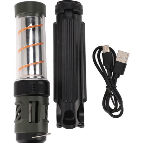 Toivize 4-in-1 USB-wiederaufladbare Campinglampe, IP44 wasserdichte Laterne mit Magneten und Haken, vielseitige LED-Außenleuchte (1/5)