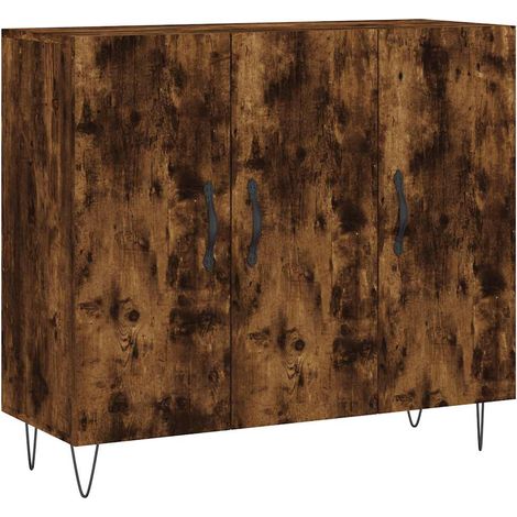 Sideboard/Anrichte/Buffet Räuchereiche 90x34x80 cm Holzwerkstoff LXWW198089 (1/5)