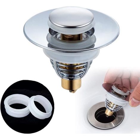 Bouchon Lavabo Universel, 1 Pcs D'éVier Pop Up, Baignoire Joint Bonde pour le ainage De La Cuisine, Vidange Rapide et Scelleme[804] (1/4)