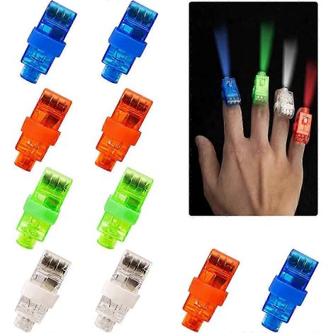 LED-Fingerlichter, 20er-Packung, bunte LED-Fingerlichter, LED-Fingerlicht-Geschenk, Leuchtringe (1/5)