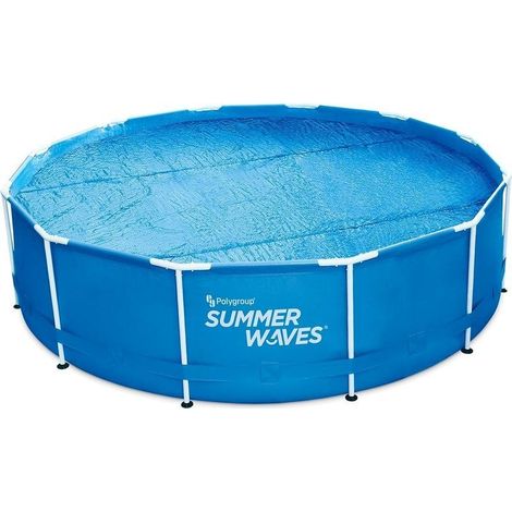 Housse à bulles pour piscine ronde de 3,66 m – en PVC avec protection UV – effet d’aspiration pour une meilleure rétention de la chaleur – compatible avec piscines hors-sol et piscines à structure mét (1/2)