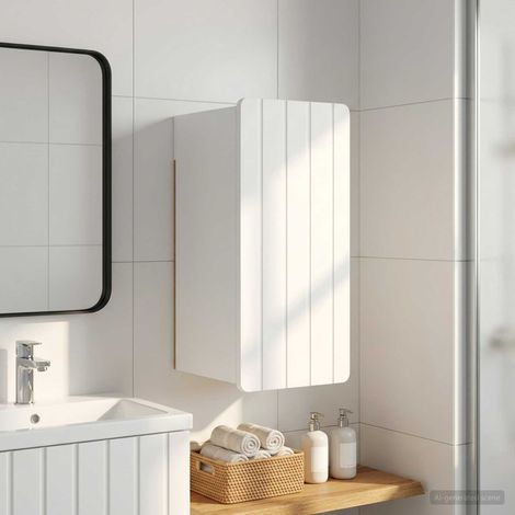 vidaXL Armario de pared para baño ZWOLLE Blanco 30 x 31 x 63 cm (1/5)