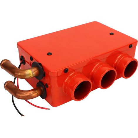 Dégivreur de voiture 3 trous 50W rouge petit ventilateur de chauffage portable pour pare-brise, accessoires de chauffage automobile 24V (1/5)