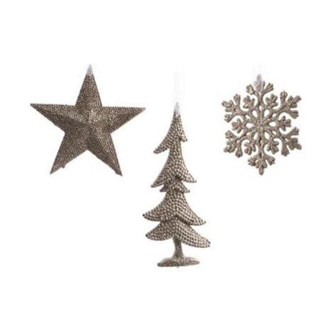 COLGANTE NAVIDAD BRILLO COPO/ESTRELLA/ARBOL