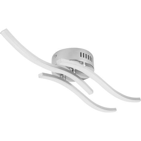 Plafonnier LED forme vague parallele decor salon maison lumiere blanche AC85-265V (1/5)