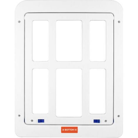 Chatière pou Chien, Porte pour Animaux de Compagnie Magnétique, Installation Facile Chatière pour Chat Chatière Moustiquaire (34 cm x 44 cm)Blanc (1/5)