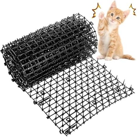 Repulsif Chat Exterieur et Interieur Rouleau 30x200cm, Tapis à Pic Anti Découpable, Protection Continue pour Cloture Jardin Balcon, Chien Efficace -
