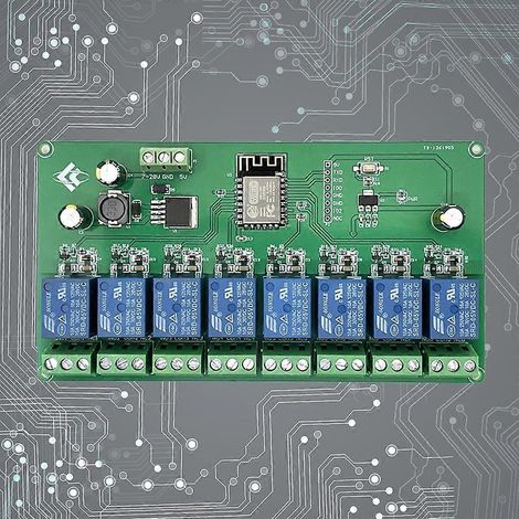 Module relais WiFi ESP8266 5V à 8 canaux pour système domotique (1/4)