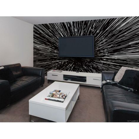 Papier peint panoramique auto-adhésif Star Wars hyper espace Disney - 3.2 m x 1.83 m (1/3)