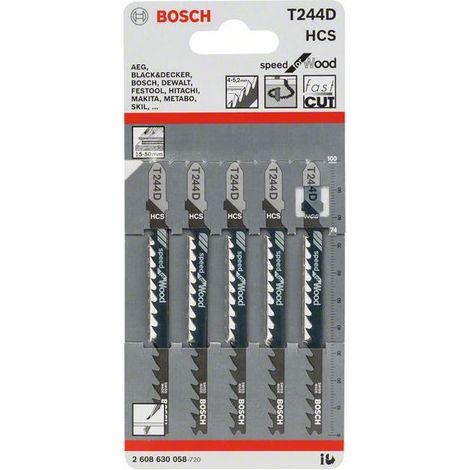 2608630058 - Set 5lame per seghetto alternativo T 244 D Speed for Wood