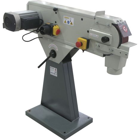 Torros – Ponceuse à bande pour métaux 75x2000 mm 3 kW 400V – Vitesse 29 m/s – Frein moteur et arrêt d'urgence – BS75200400 (1/3)