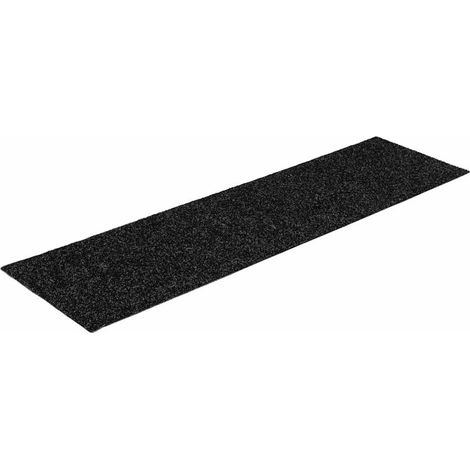 vidaXL Stair Mats Self-adhesive 15 pcs 76x20 cm Black Rectangular