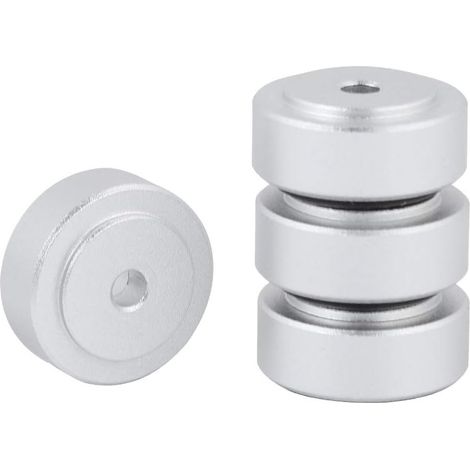 Pieds D'amplificateur de Pieds D'isolation de Platine Vinyle pour en Alliage D'aluminium (Argent) (1/5)