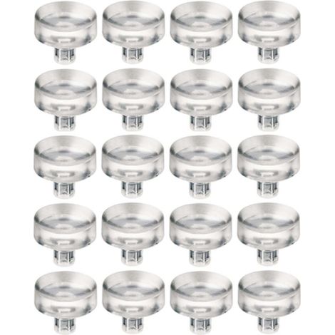Schwenkbare Spiegelglas-Schutzhalterungen 15 x 5 x 5 mm – Transparentes TPE-Gummi – 20er-Pack – Für Möbel und Regale (1/2)
