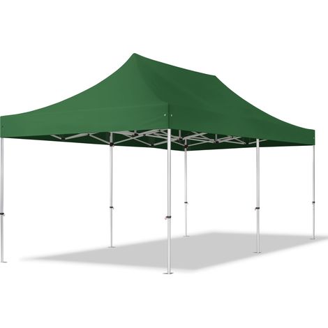3x6m gazebo pieghevole PES 800, PROFESSIONAL 40mm alluminio, verde scuro (1/5)
