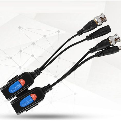 Émetteur-récepteur balun audio/vidéo passif pour vidéosurveillance analogique HDCVI, HDTVI et AHD. (1/5)